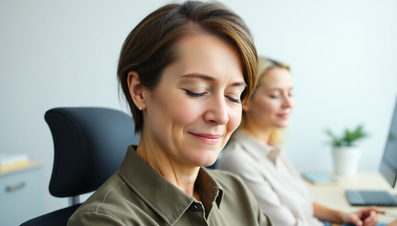 A person meditating peacefully in a tranquil setting. The expression is serene, and the environment is calming. The lighting is soft and warm. The image should be in 8K resolution and capture the essence of effortless relaxation.